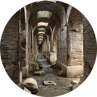 Immagine dei corridoi dell'Anfiteatro